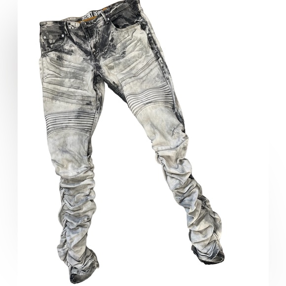 Mens 8ighth Dstrkt Rouched legs Jeans - Picture 1 of 7